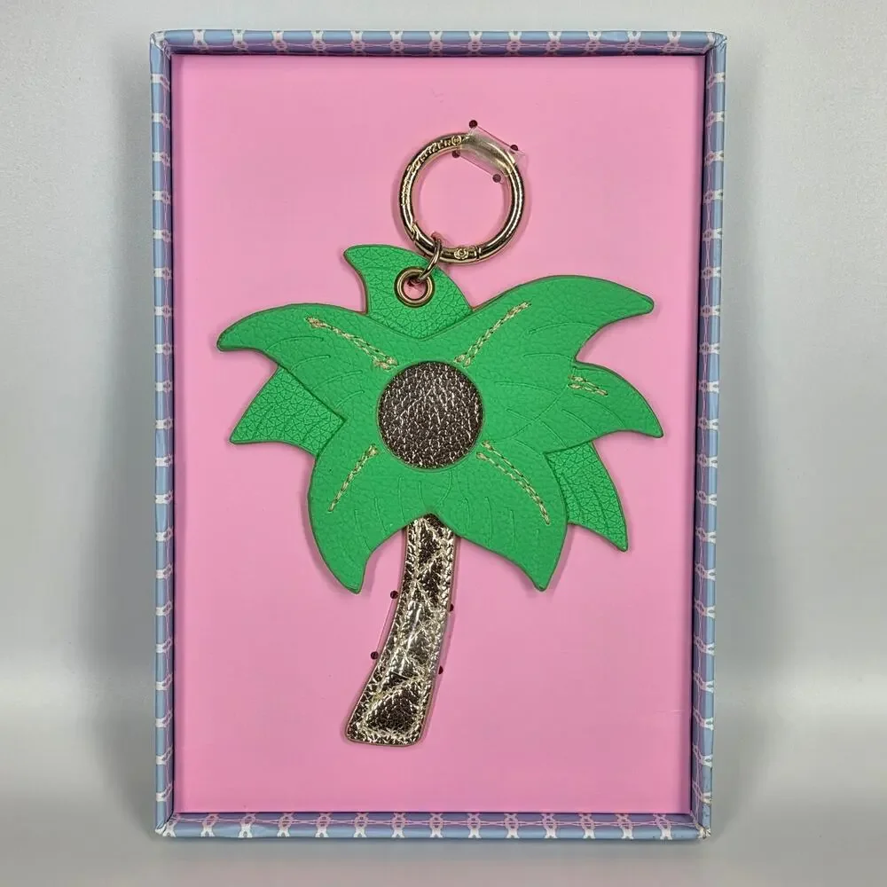 LILLY PULITZER PALM TREE GPS TAG HOLDER – AIRTAG COMPATIBLE – TRAVEL ACCESSORY